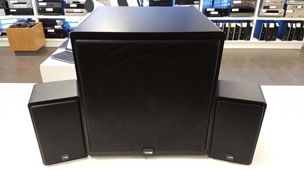 Canton Plus C subwoofer + satellite speakers with wall mount
