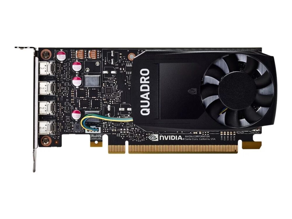 Nvidia P1000 4x mini Displayport graphics card low-profile